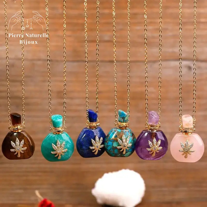 Collier diffuseur de parfum "Cérès" en pierres naturelles | Colliers | pierre naturelle bijoux
