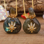 Collier diffuseur de parfum "Cérès" en pierres naturelles