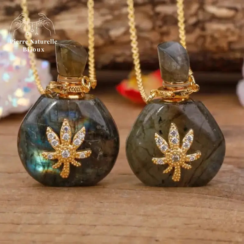 Collier diffuseur de parfum "Cérès" en pierres naturelles
