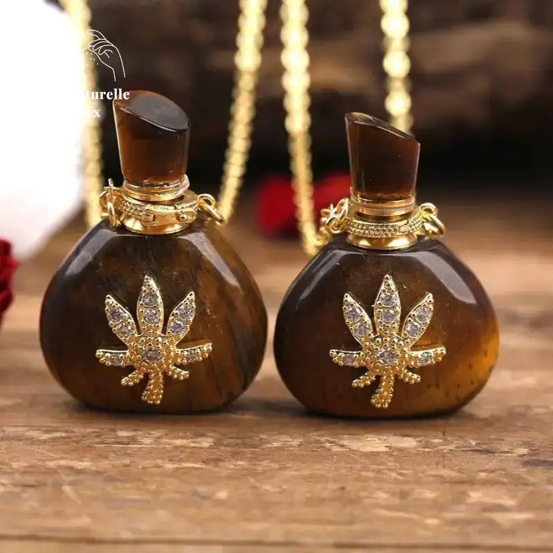 Collier diffuseur de parfum "Cérès" en il de tigre