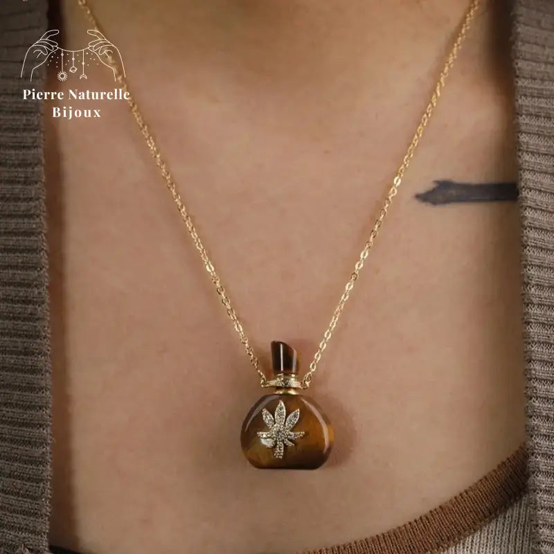 Collier diffuseur de parfum "Cérès" en pierres naturelles | Colliers | pierre naturelle bijoux