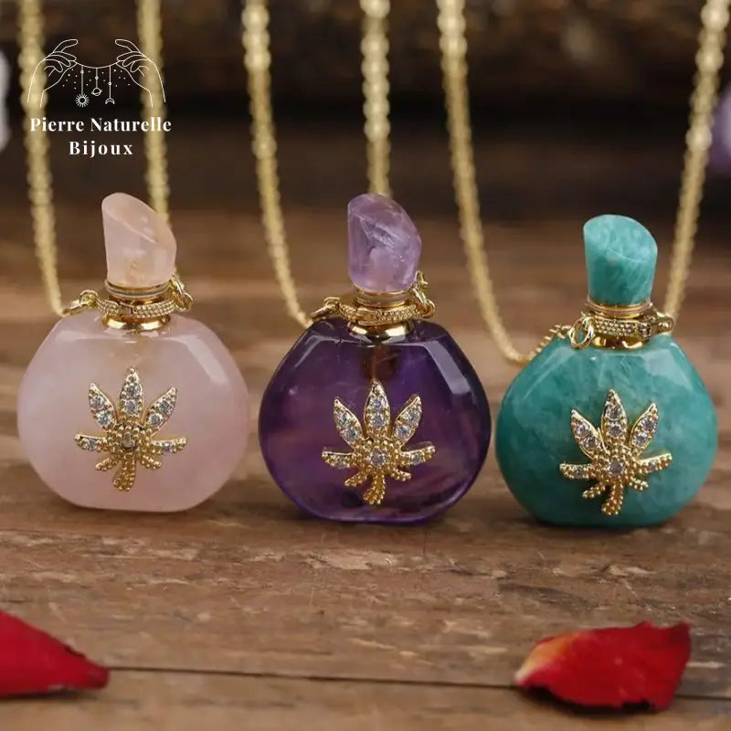 Collier diffuseur de parfum "Cérès" en pierres naturelles | Colliers | pierre naturelle bijoux