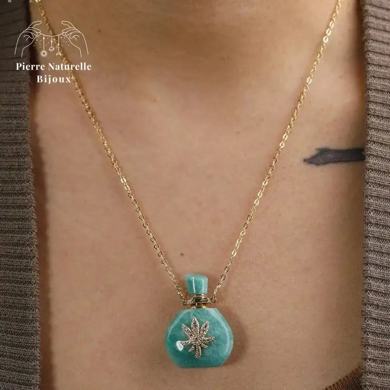 Collier diffuseur de parfum "Cérès" en pierres naturelles | Colliers | pierre naturelle bijoux