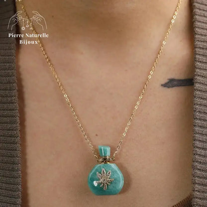 Collier diffuseur de parfum "Cérès" en pierres naturelles | Colliers | pierre naturelle bijoux