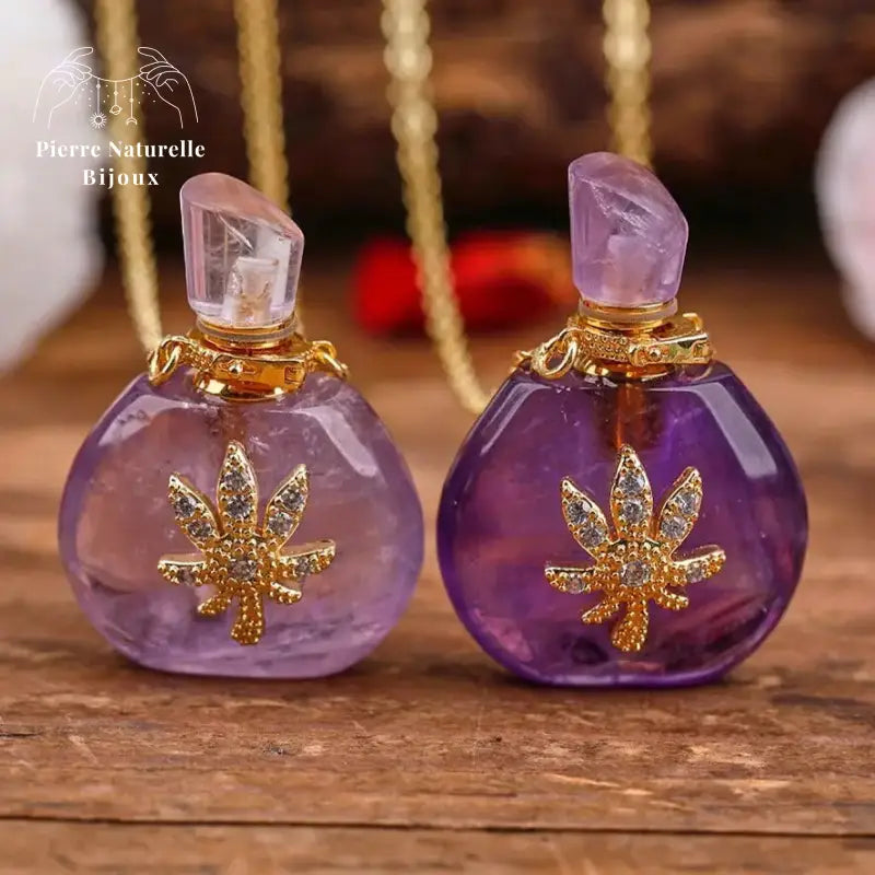 Collier diffuseur de parfum "Cérès" en améthyste