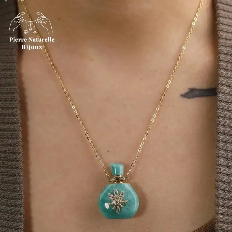 Collier diffuseur de parfum "Cérès" en pierres naturelles | Colliers | pierre naturelle bijoux