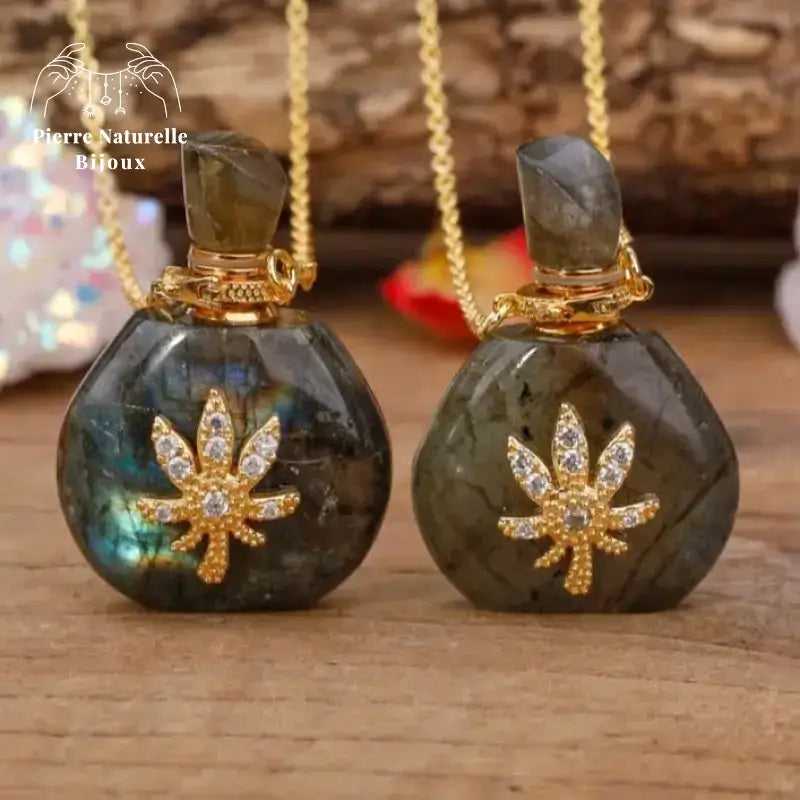 Collier diffuseur de parfum "Cérès" en pierres naturelles