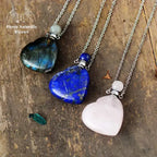 Collier diffuseur de parfum "Cœur" en pierres naturelles | Colliers | pierre naturelle bijoux