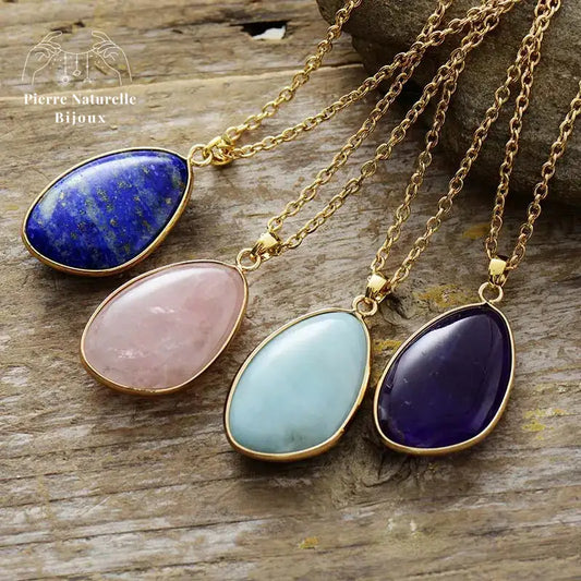 Collier "Égérie" en pierres naturelles | Colliers | pierre naturelle bijoux