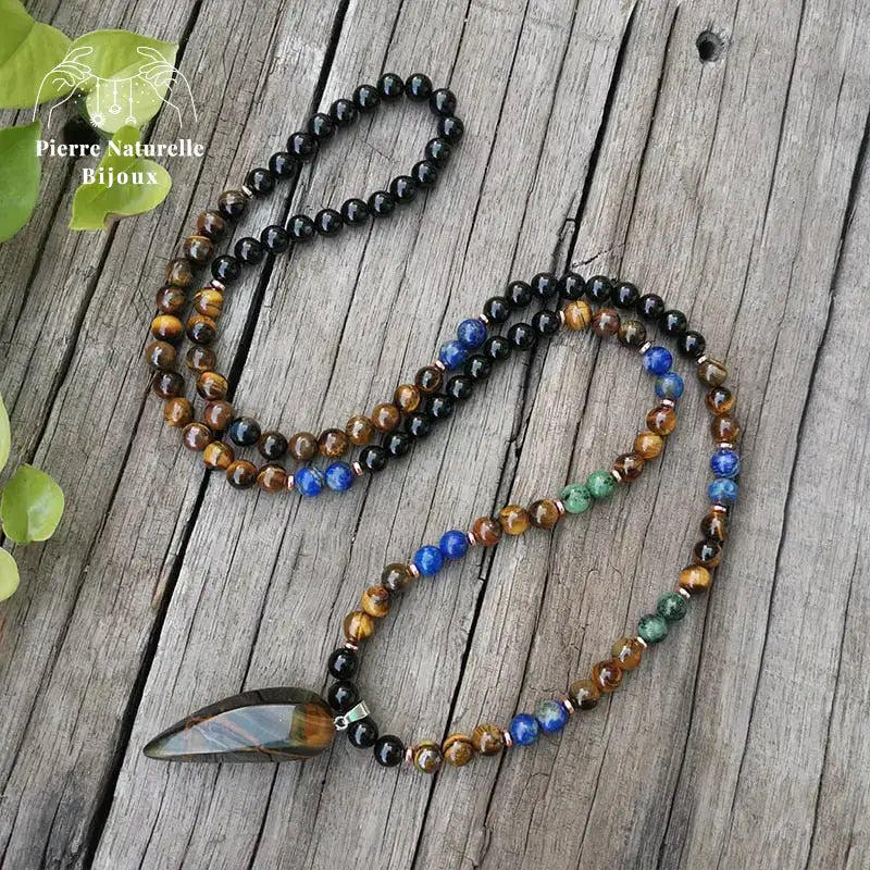Collier "Profondeur" en pierres naturelles | Colliers | pierre naturelle bijoux