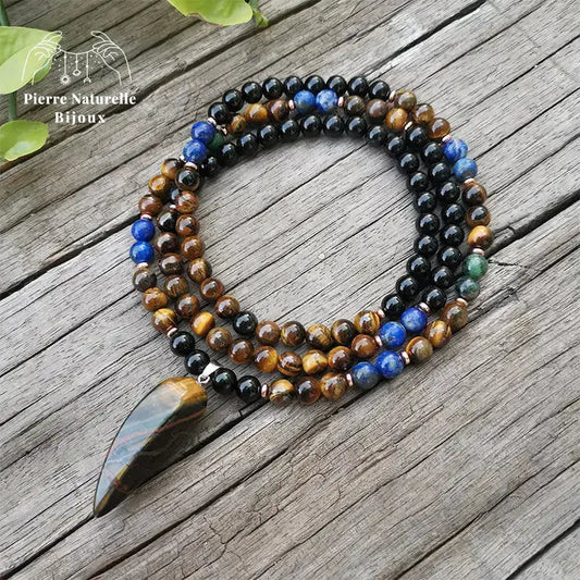 Collier "Profondeur" en pierres naturelles | Colliers | pierre naturelle bijoux