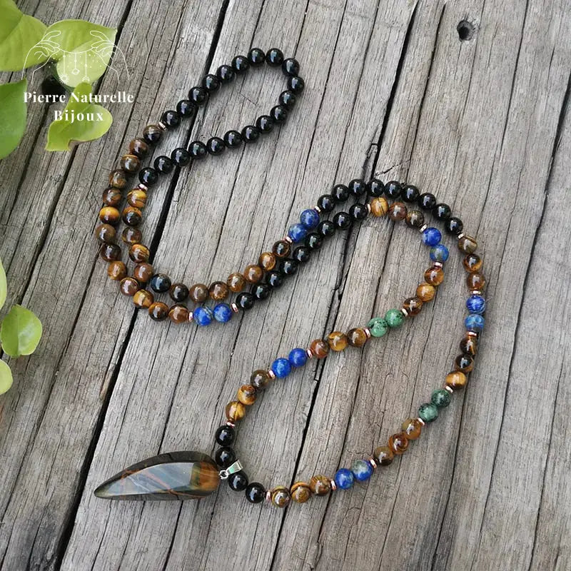Collier "Profondeur" en pierres naturelles | Colliers | pierre naturelle bijoux