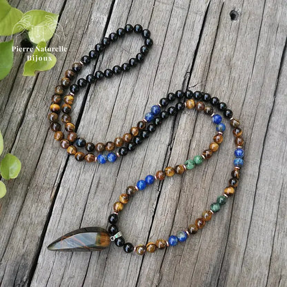 Collier "Profondeur" en pierres naturelles | Colliers | pierre naturelle bijoux