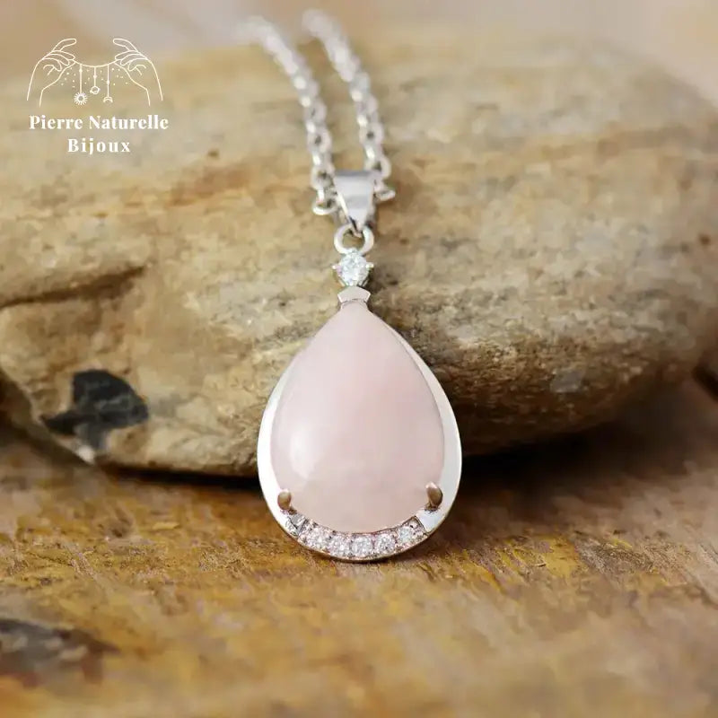 Collier "Amor" en Quartz rose | Colliers | pierre naturelle bijoux