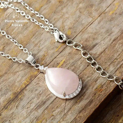 Collier "Amor" en Quartz rose | Colliers | pierre naturelle bijoux