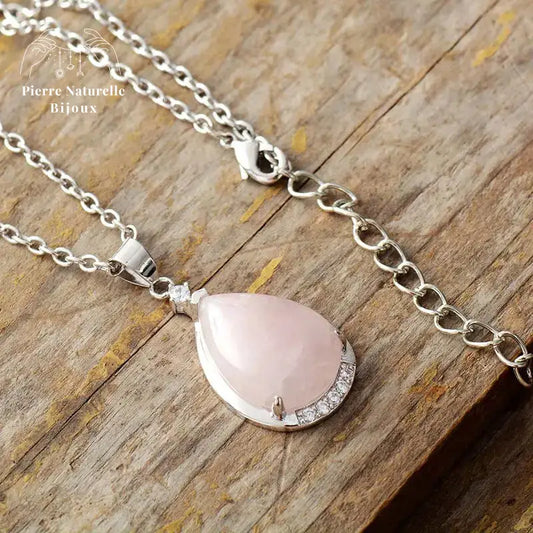 Collier "Amor" en Quartz rose | Colliers | pierre naturelle bijoux