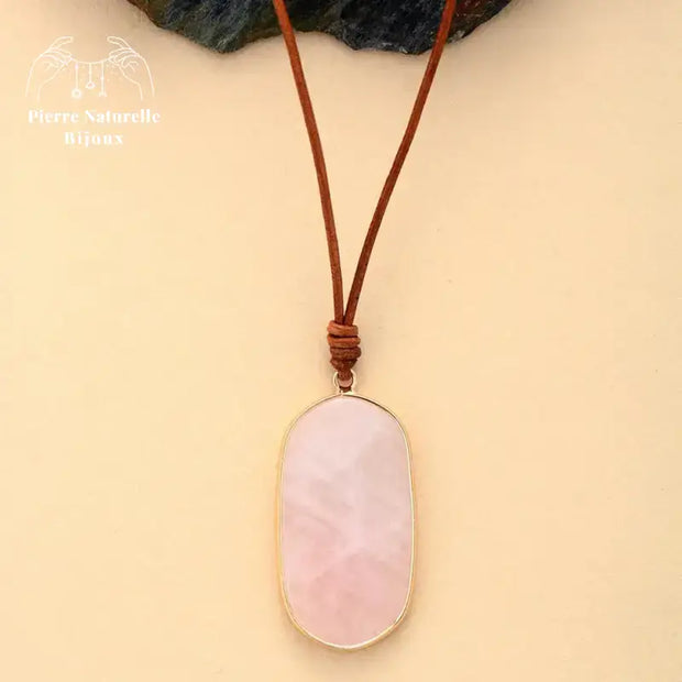 Collier "Jeunesse" en Quartz rose | Colliers | pierre naturelle bijoux