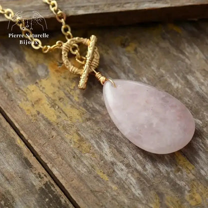 Collier "Passion" en Quartz rose | Colliers | pierre naturelle bijoux