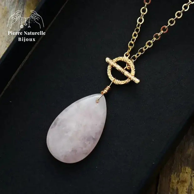 Collier "Passion" en Quartz rose | Colliers | pierre naturelle bijoux