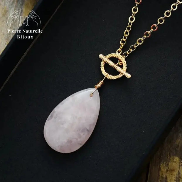 Collier "Passion" en Quartz rose | Colliers | pierre naturelle bijoux