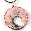 Collier "Tree of life" en Quartz rose | Colliers | pierre naturelle bijoux