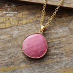 Collier "Reconnaissance" en Rhodonite | Colliers | pierre naturelle bijoux