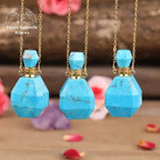 Collier diffuseur de parfum en Turquoise | Colliers | pierre naturelle bijoux