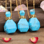 Collier diffuseur de parfum en Turquoise | Colliers | pierre naturelle bijoux