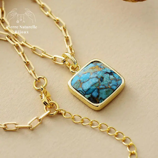 Collier "Eiréné" en Turquoise | Colliers | pierre naturelle bijoux