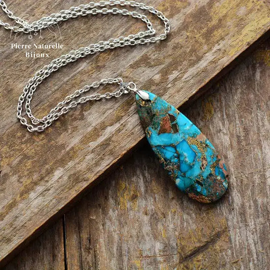 Collier "Espérance" en Turquoise | Colliers | pierre naturelle bijoux