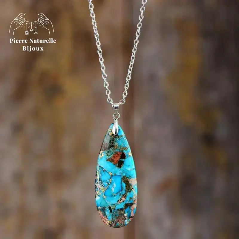 Collier "Espérance" en Turquoise | Colliers | pierre naturelle bijoux