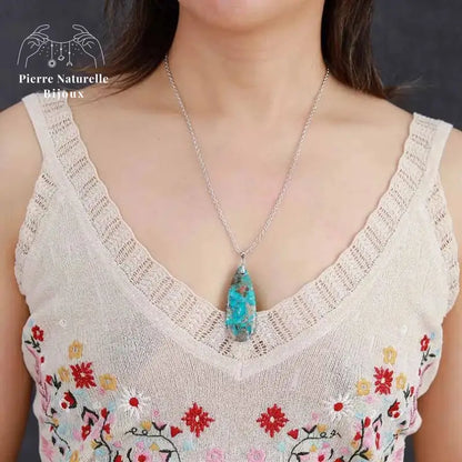 Collier "Espérance" en Turquoise | Colliers | pierre naturelle bijoux