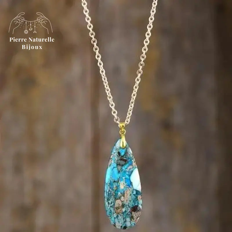 Collier "Espérance" en Turquoise | Colliers | pierre naturelle bijoux