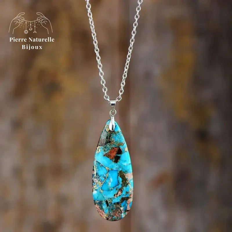 Collier "Espérance" en Turquoise | Colliers | pierre naturelle bijoux
