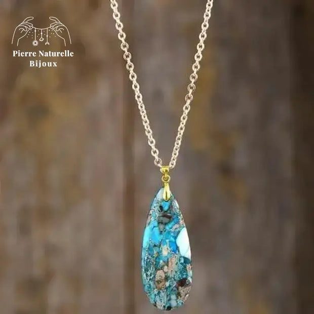 Collier "Espérance" en Turquoise | Colliers | pierre naturelle bijoux