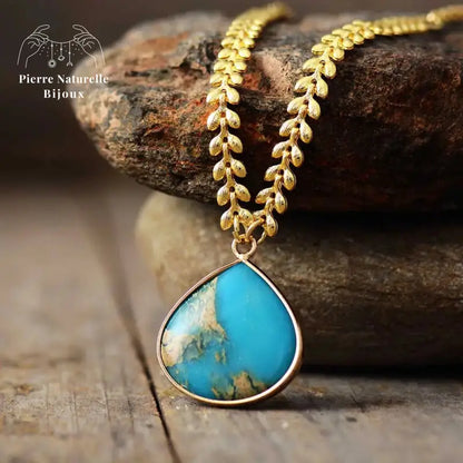 Collier "Exquis" en Turquoise | Colliers | pierre naturelle bijoux