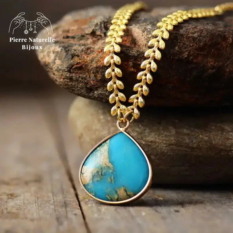 Collier "Exquis" en Turquoise | Colliers | pierre naturelle bijoux