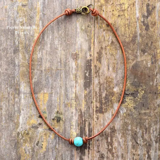 Collier "Succès" en Turquoise / Quartz rose / Howlite | Colliers | pierre naturelle bijoux